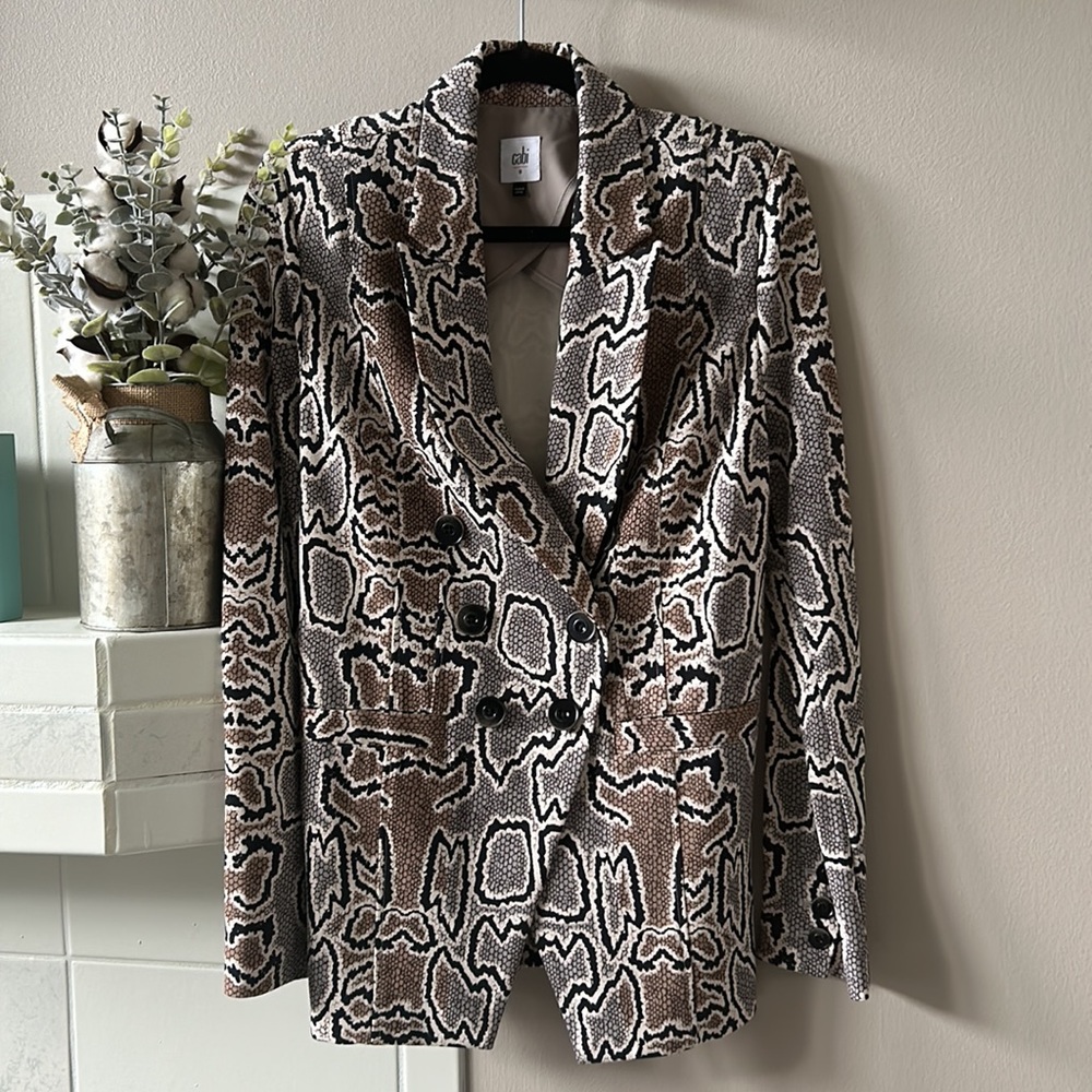 New- Cabi Python Blazer Snakeskin Animal Print Bl… - image 3